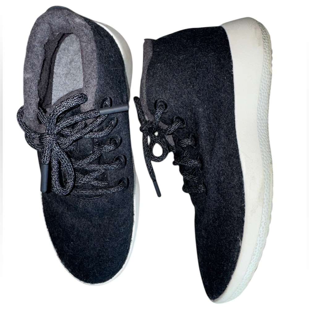 allbirds Mizzle Gray Wool Lace-Up Sneakers with White Insole 7